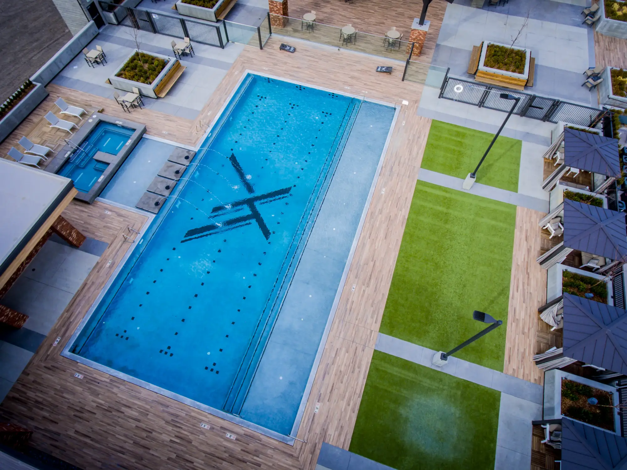 4th West rooftop deck and the Salt Lake City skyline