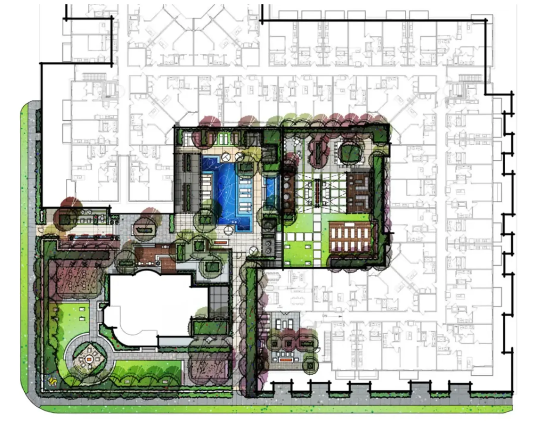 10th + Elm, concept plan