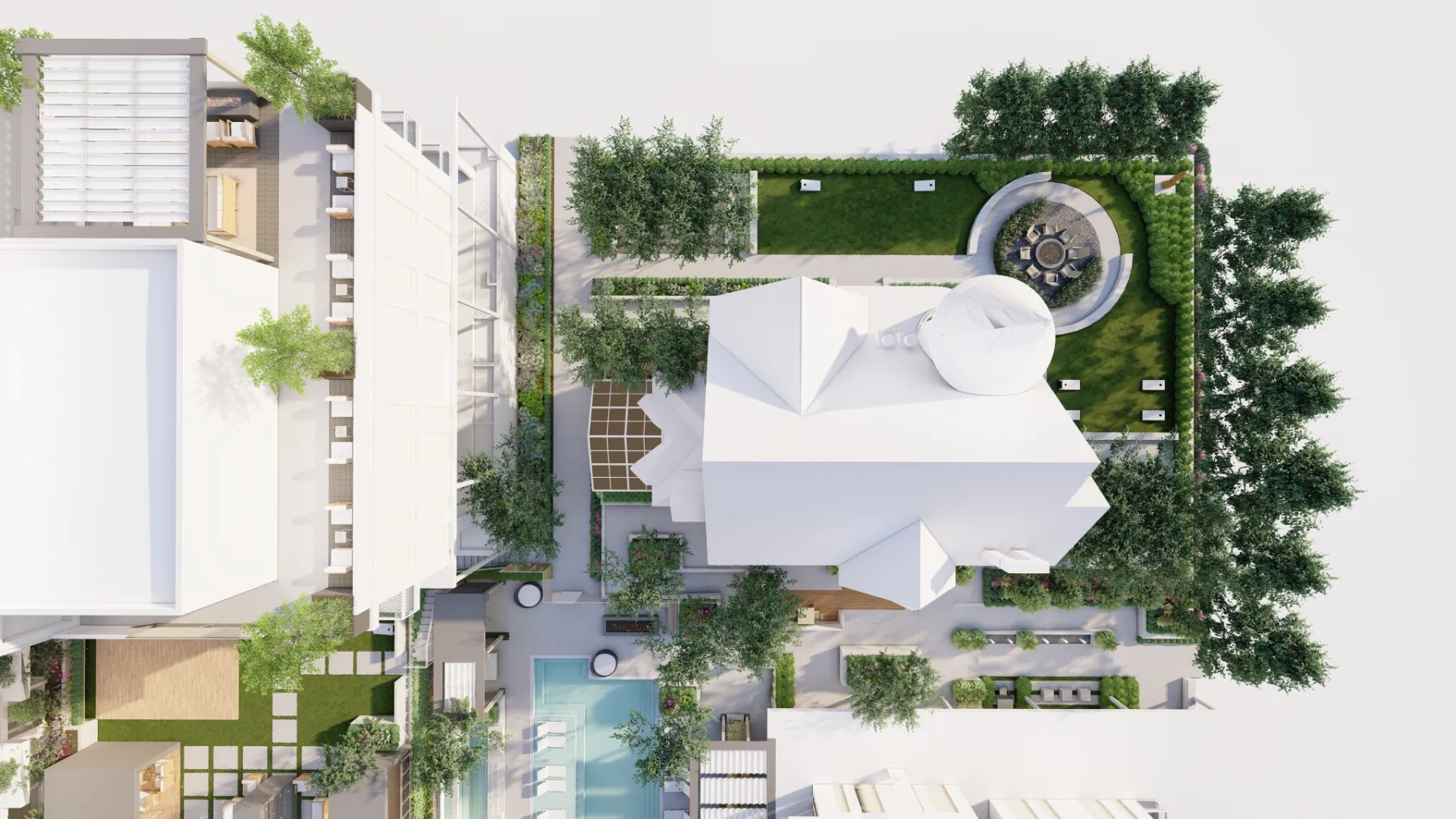 10th + Elm, bird’s eye view (concept rendering)