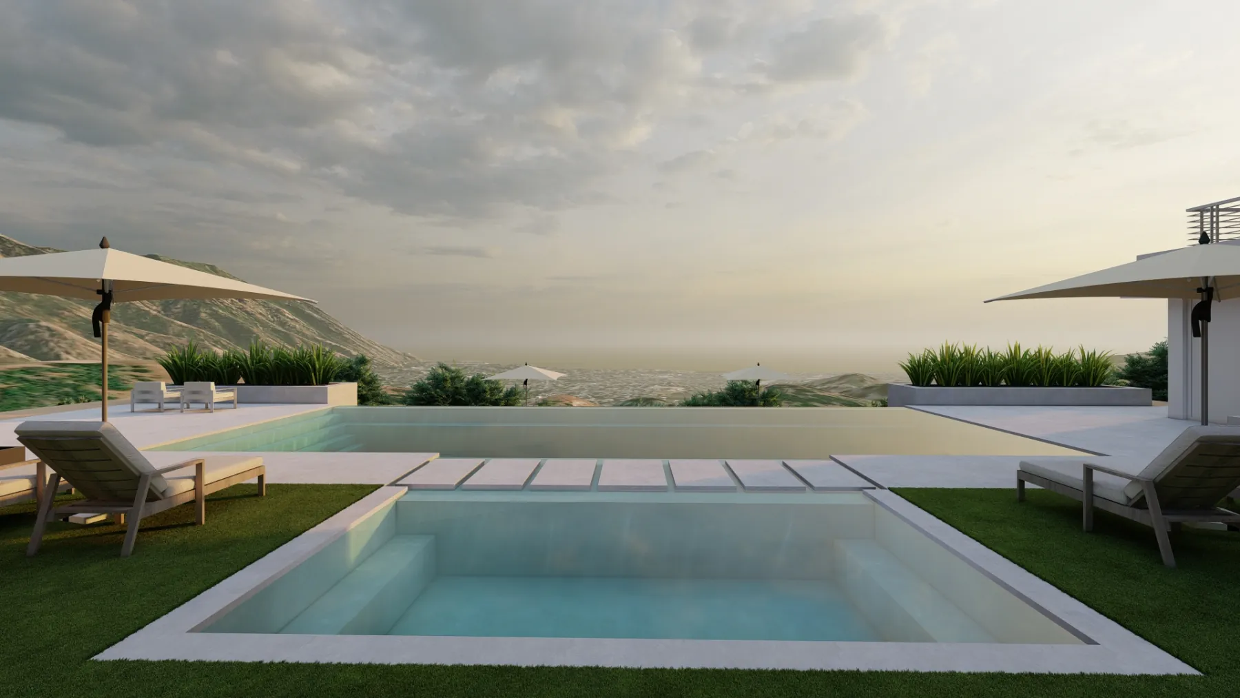 3 Falls, pool (concept rendering)