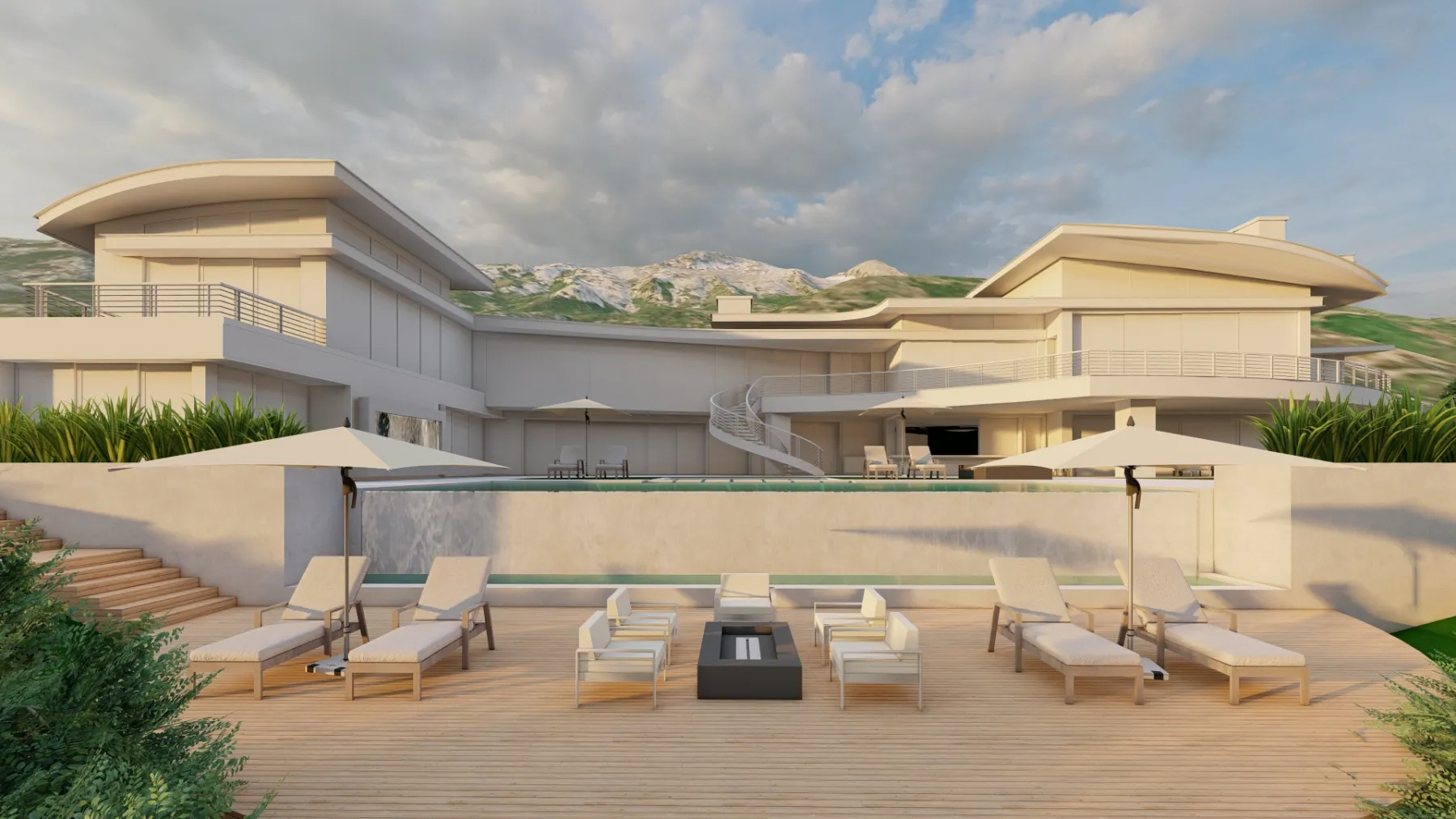 3 Falls, lower deck (concept rendering)
