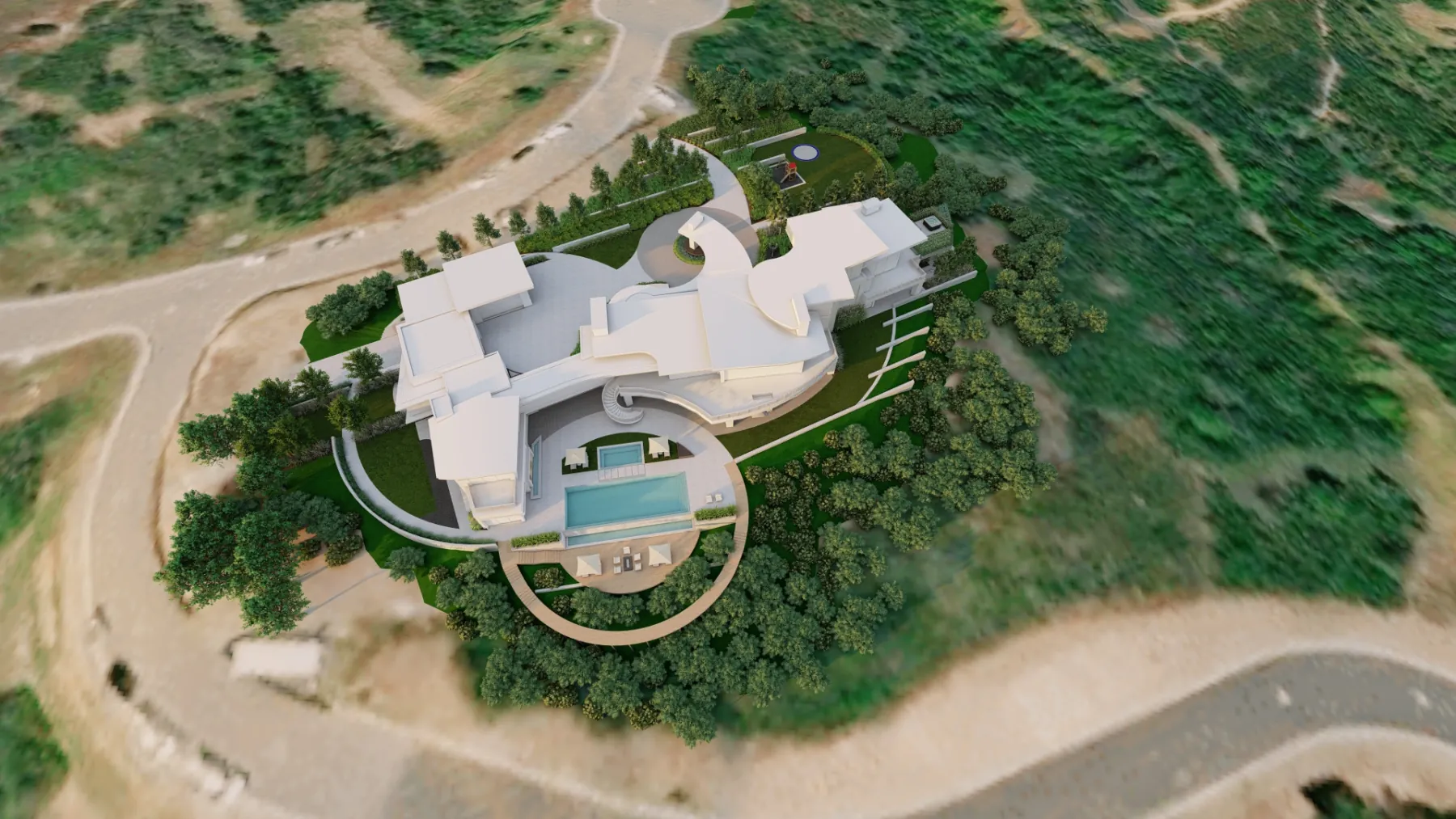 3 Falls, bird’s eye view (concept rendering)
