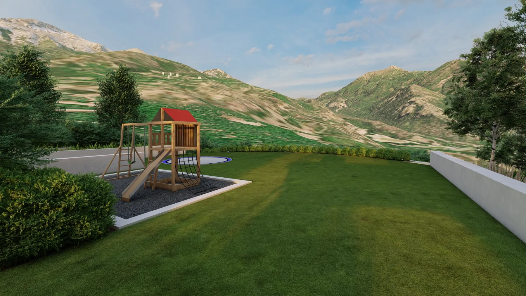 3 Falls, play lawn (concept rendering)