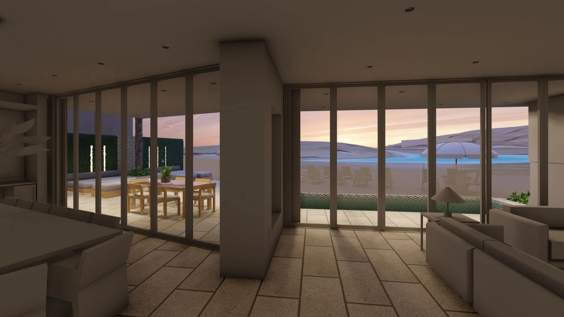 Akoya Pearl, indoors looking out (concept rendering)