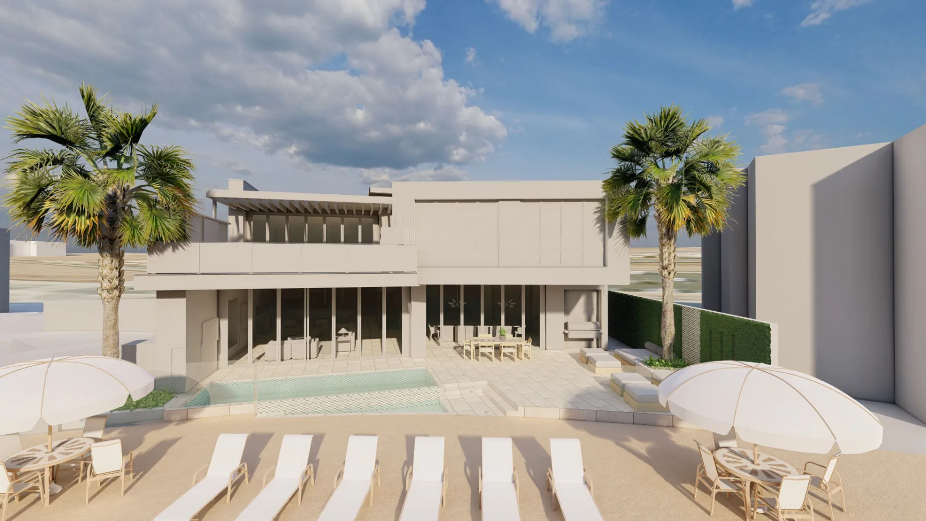 Akoya Pearl, beach access (concept rendering)