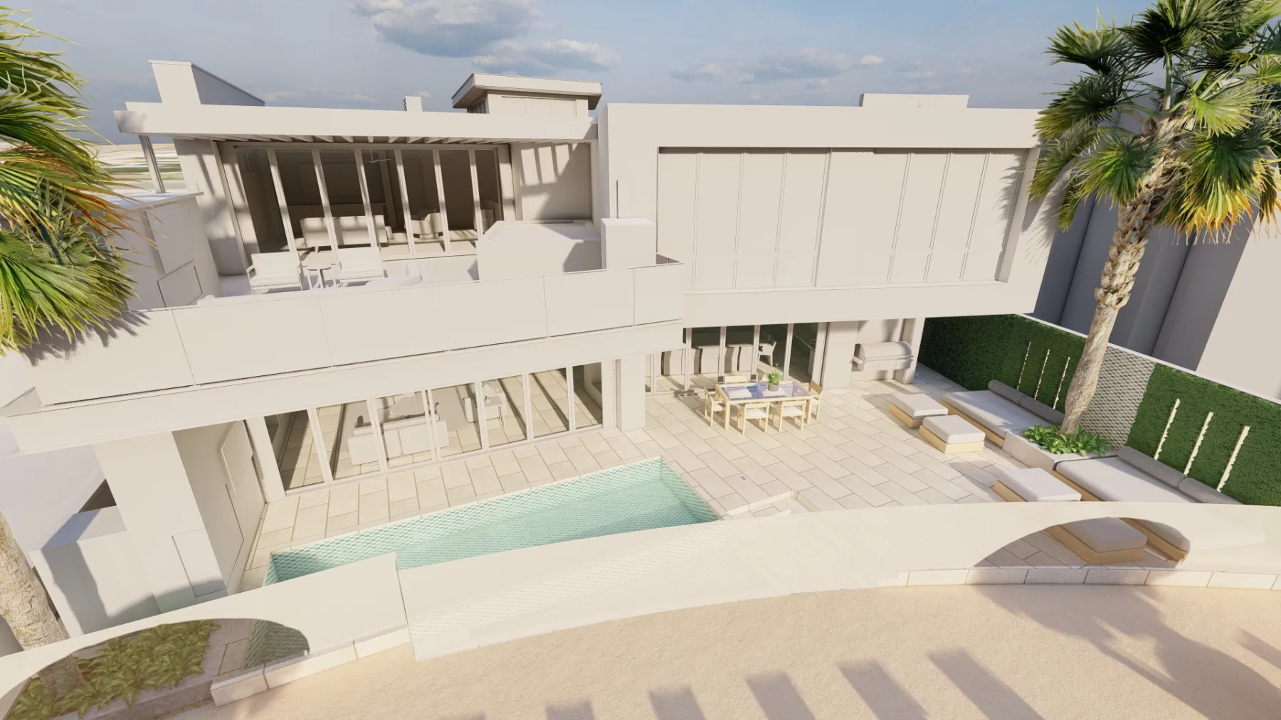 Akoya Pearl, from the lagoon, by day (concept rendering)