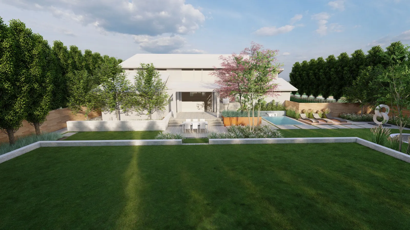 Atlas, concept rendering of a luxury home landscape in Highland