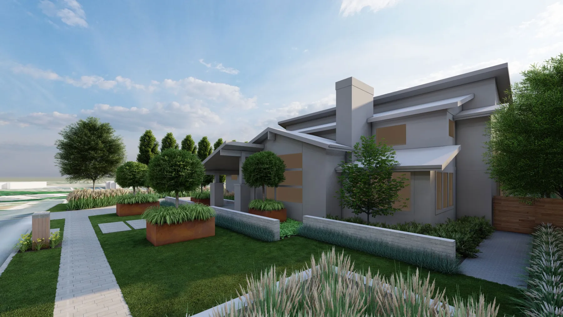 Atlas, front yard (concept rendering)
