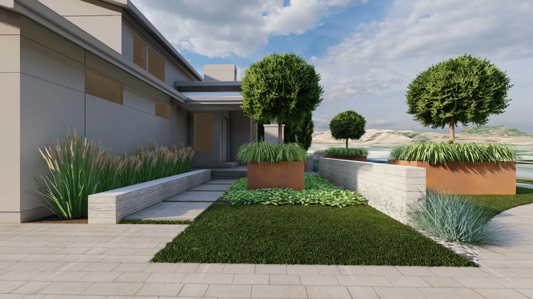 Atlas, front yard (concept rendering)