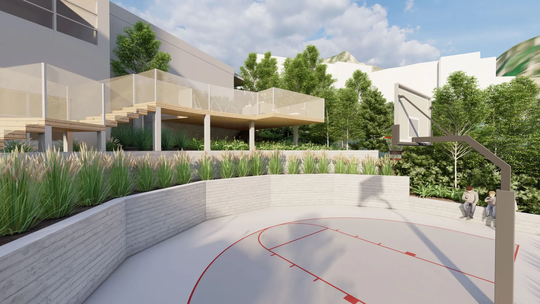 Canbury Cove, basketball court (concept rendering)