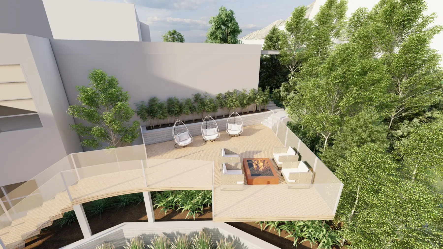 Canbury Cove, cantilever deck (concept rendering)