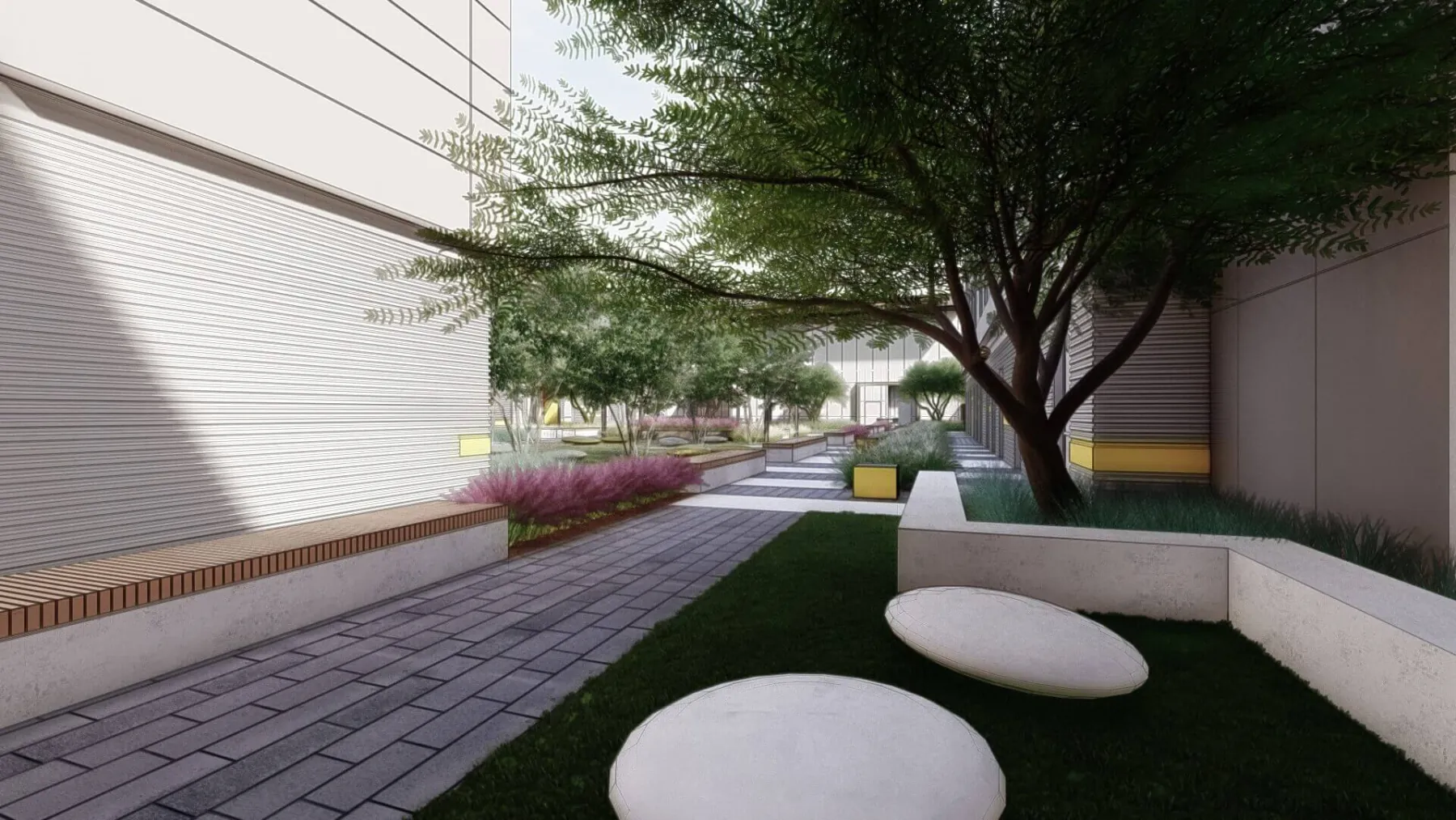 CTE High School Courtyard, courtyard (concept rendering)