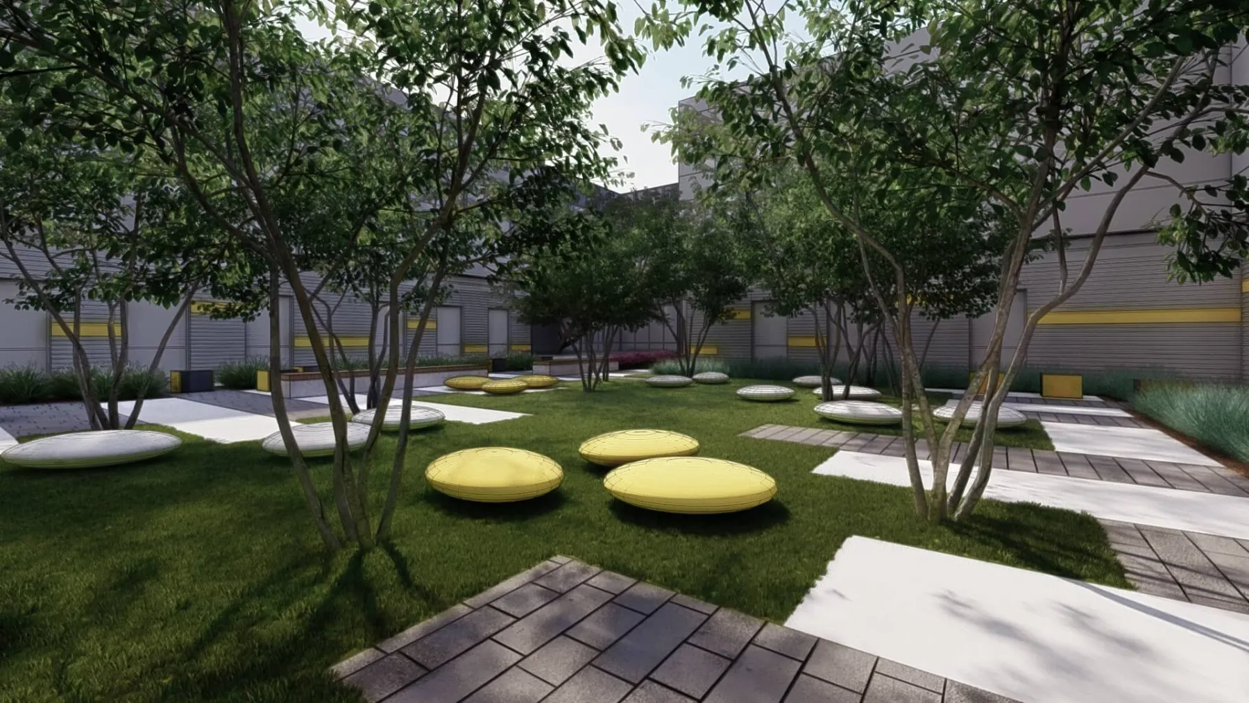 CTE High School Courtyard, courtyard (concept rendering)