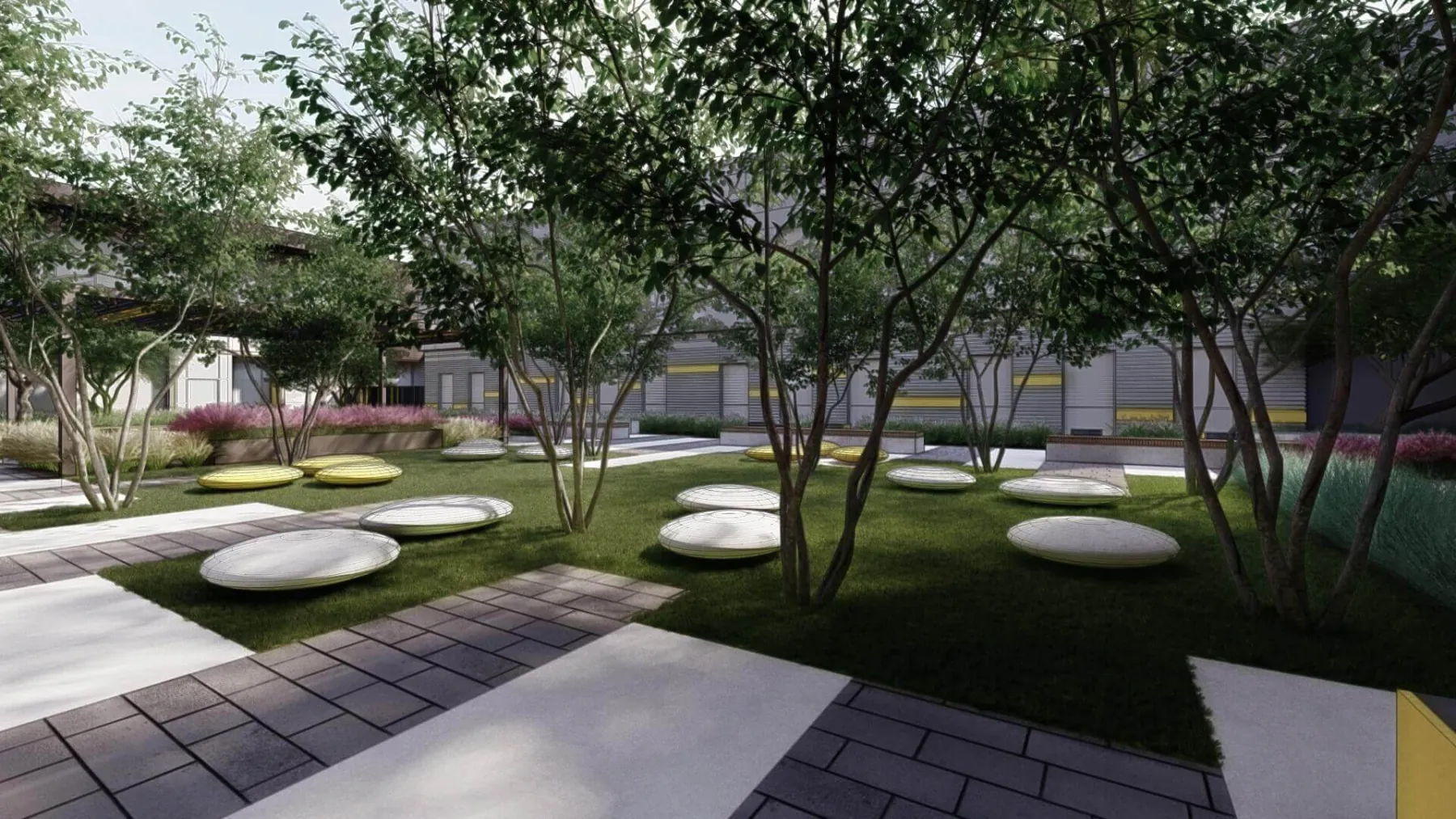 CTE High School Courtyard, courtyard (concept rendering)