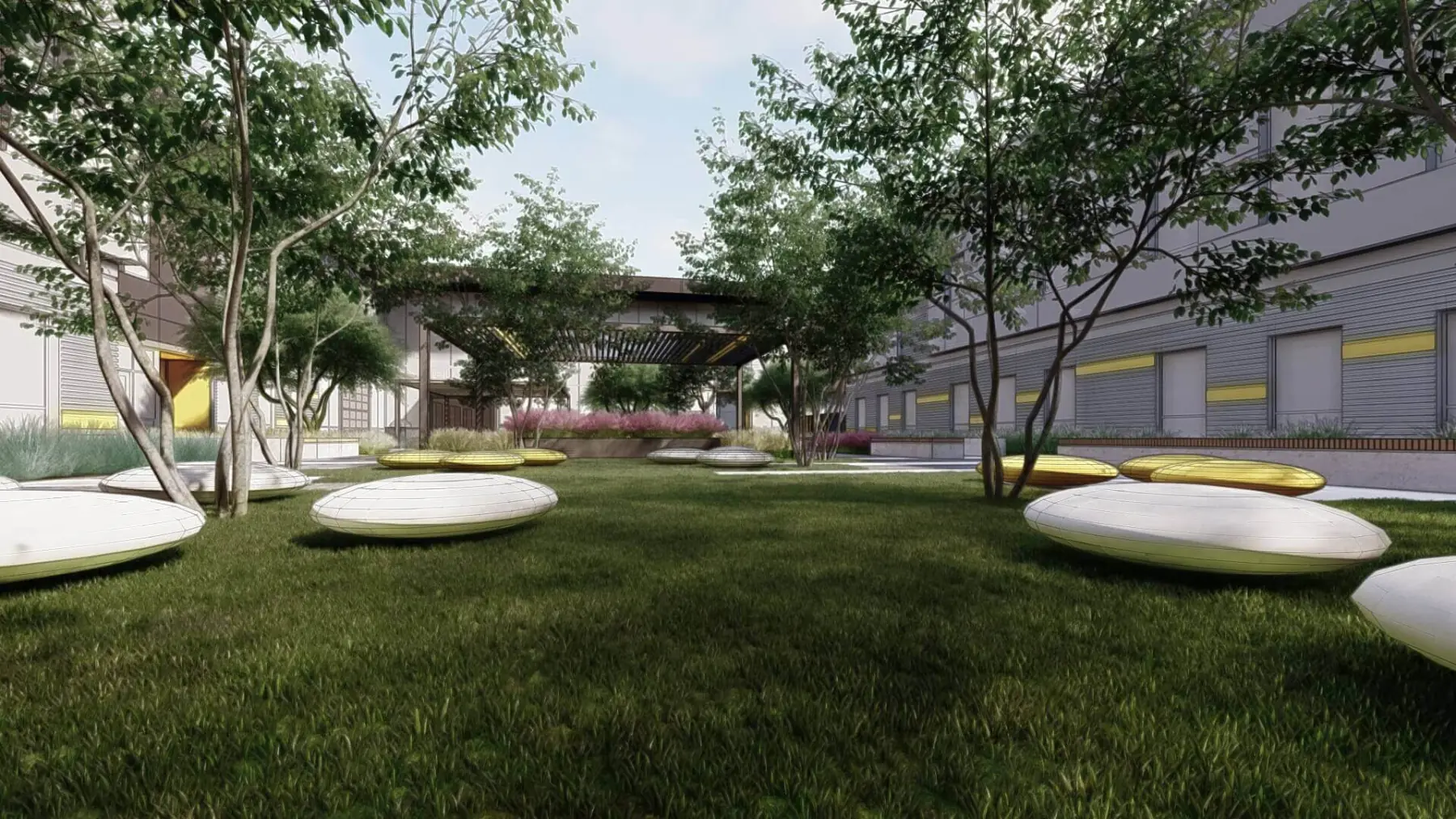 CTE High School Courtyard, courtyard (concept rendering)