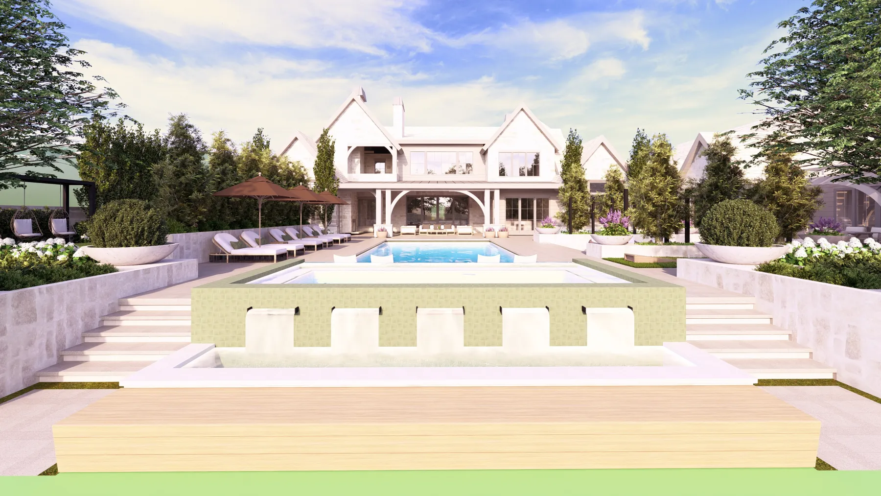 Draper Residence, pool (concept rendering)