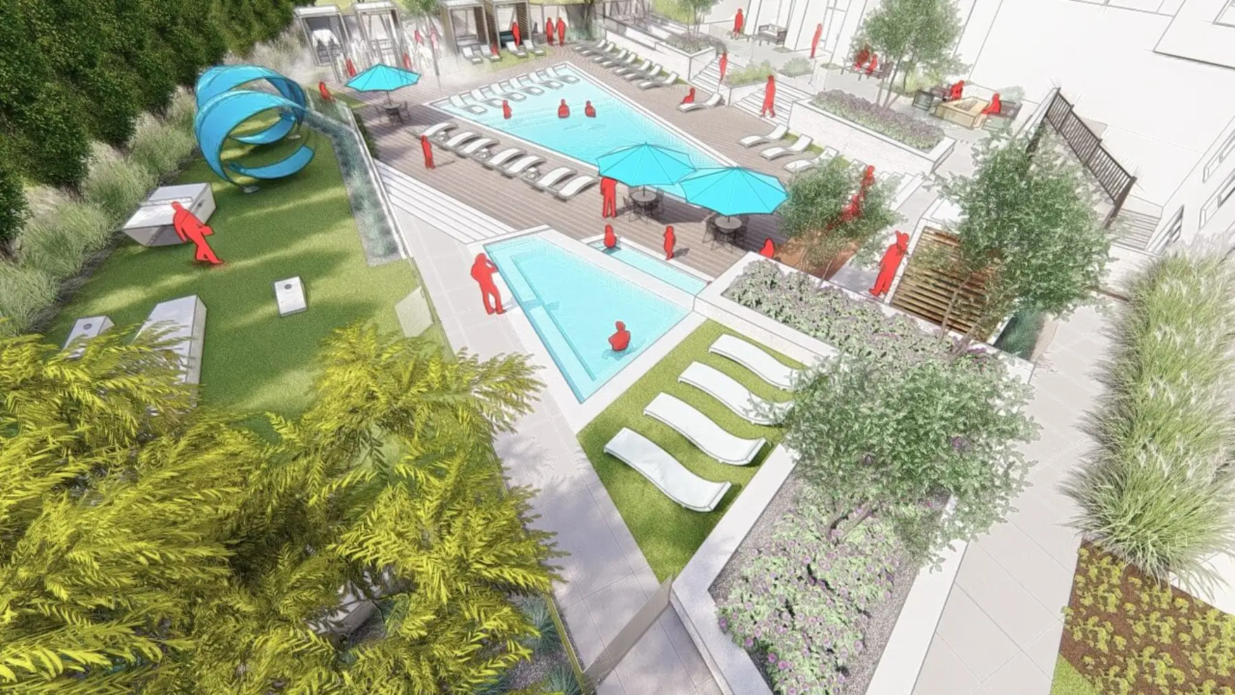 Element Hotel, concept rendering of the hotel pool and spa amenities in Moab