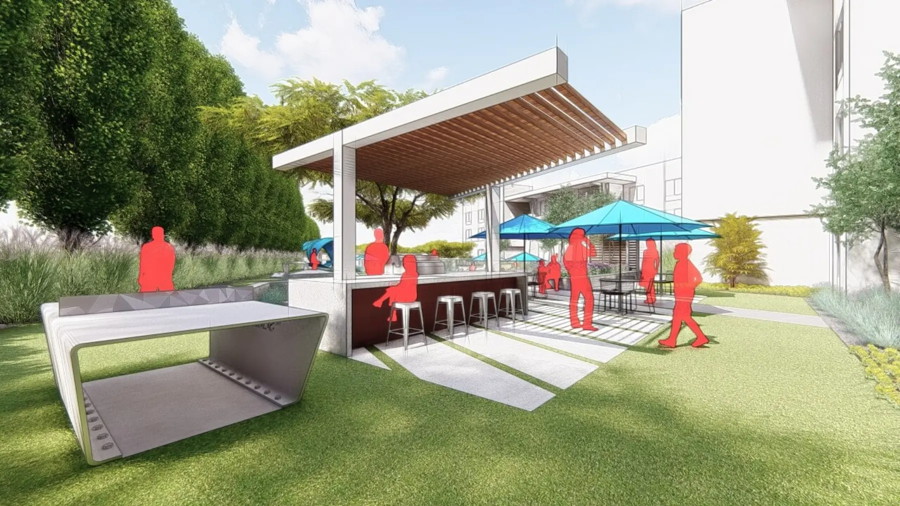 Element Hotel, ping pong (concept rendering)