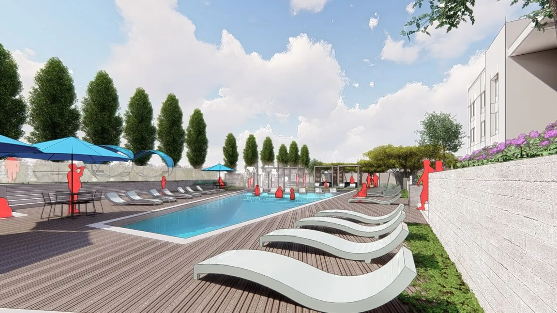 Element Hotel, pool (concept rendering)