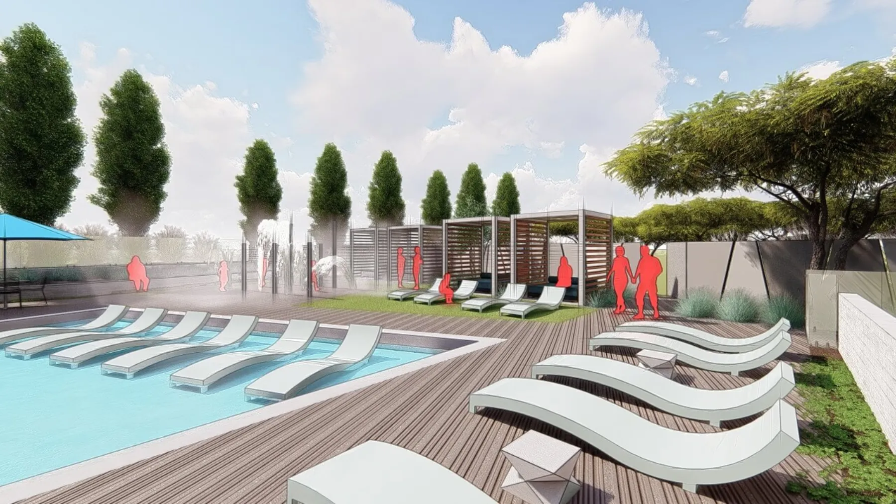 Element Hotel, pool (concept rendering)