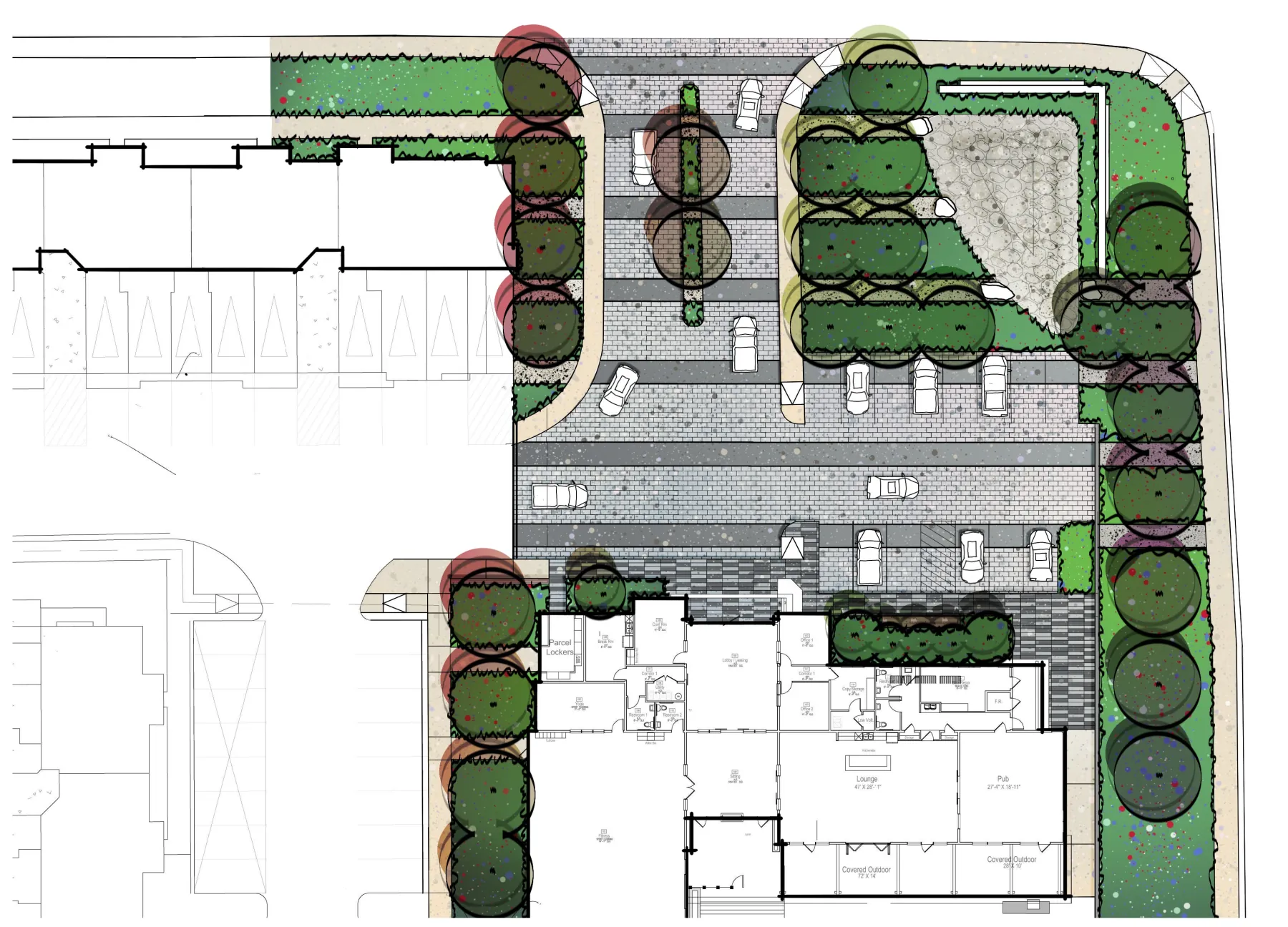 Elysium, entrance study (concept sketch)