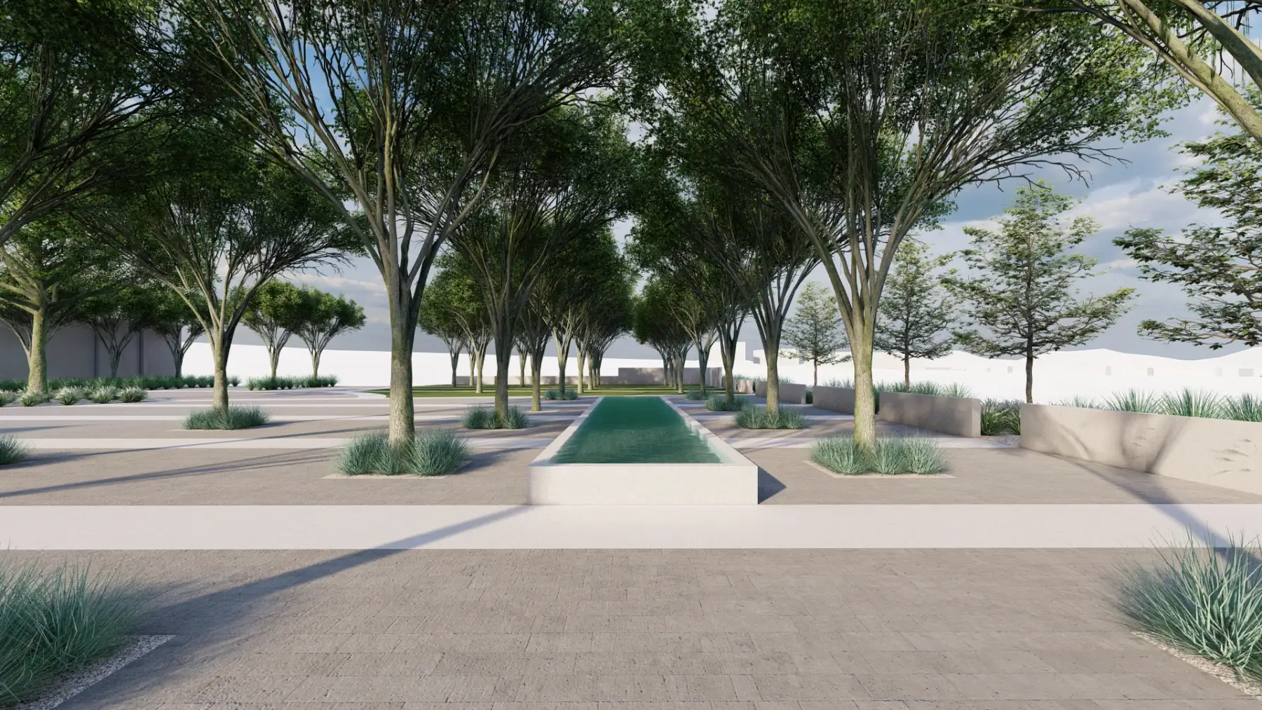 Elysium, entry plaza (concept rendering)