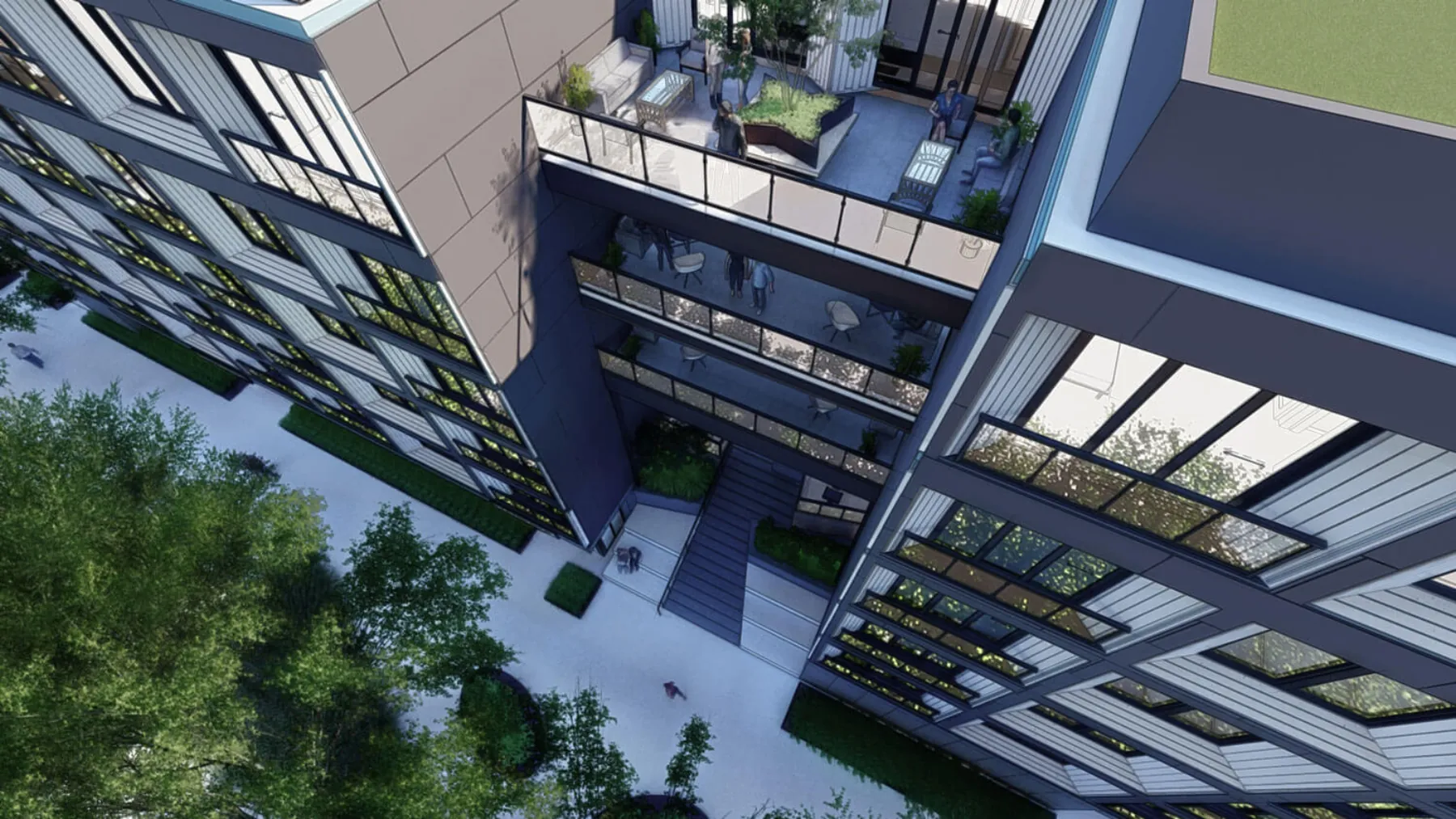 Kozo House, rooftop amenities (concept rendering)