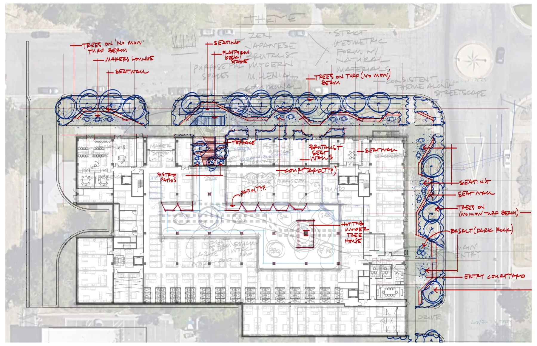 Kozo House, street sketch (concept sketch)
