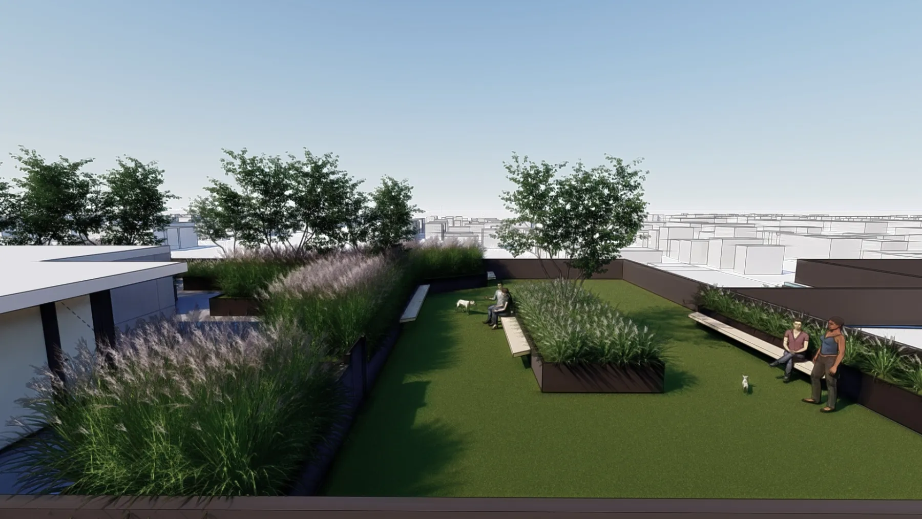 Kozo House, rooftop lawn (concept rendering)