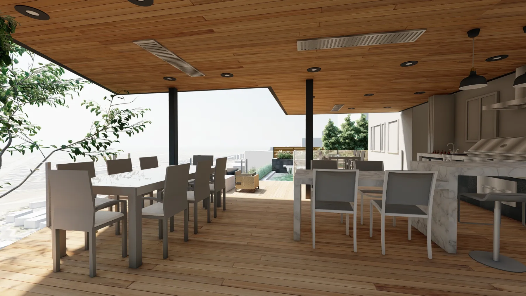 Lake Haus, outdoor dining (concept rendering)