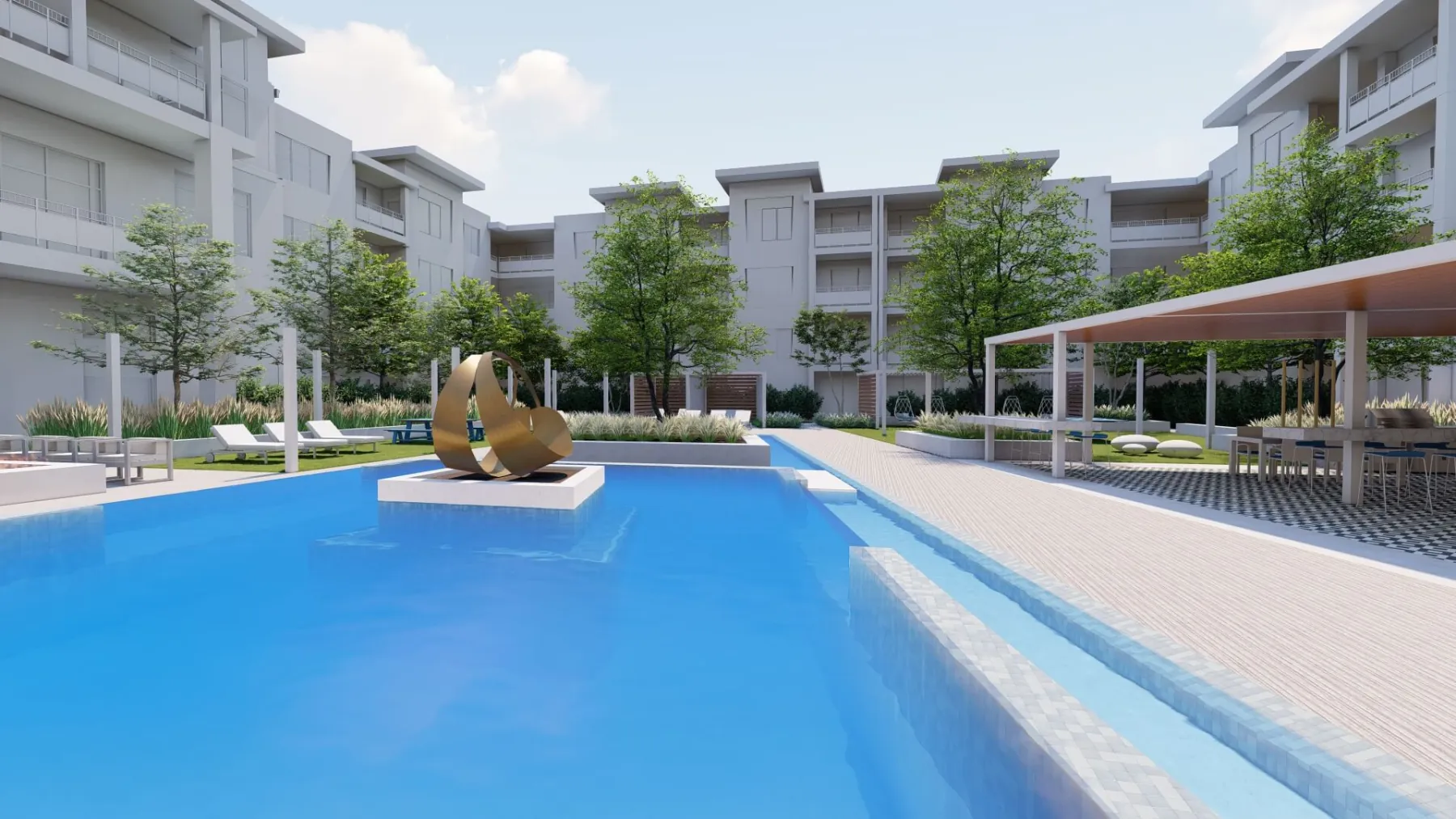 Montage, focal sculpture (concept rendering)