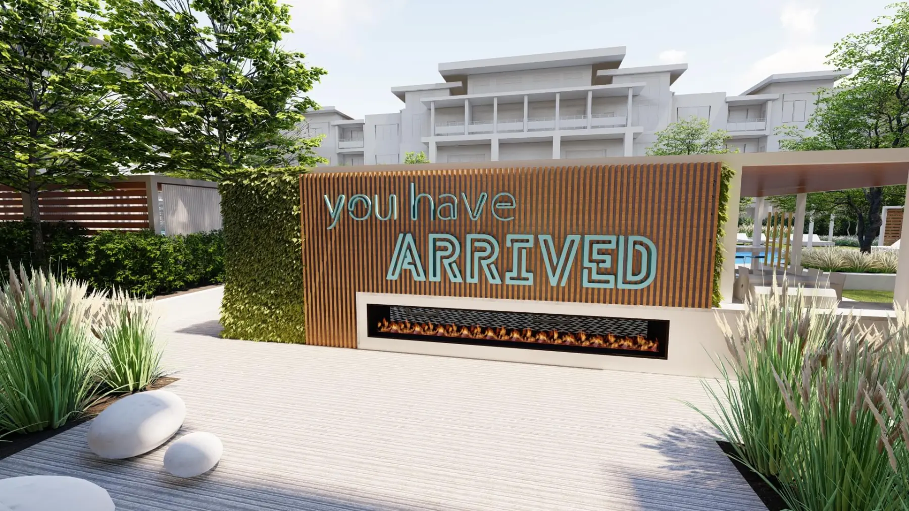 Montage, branded entry sign (concept rendering)