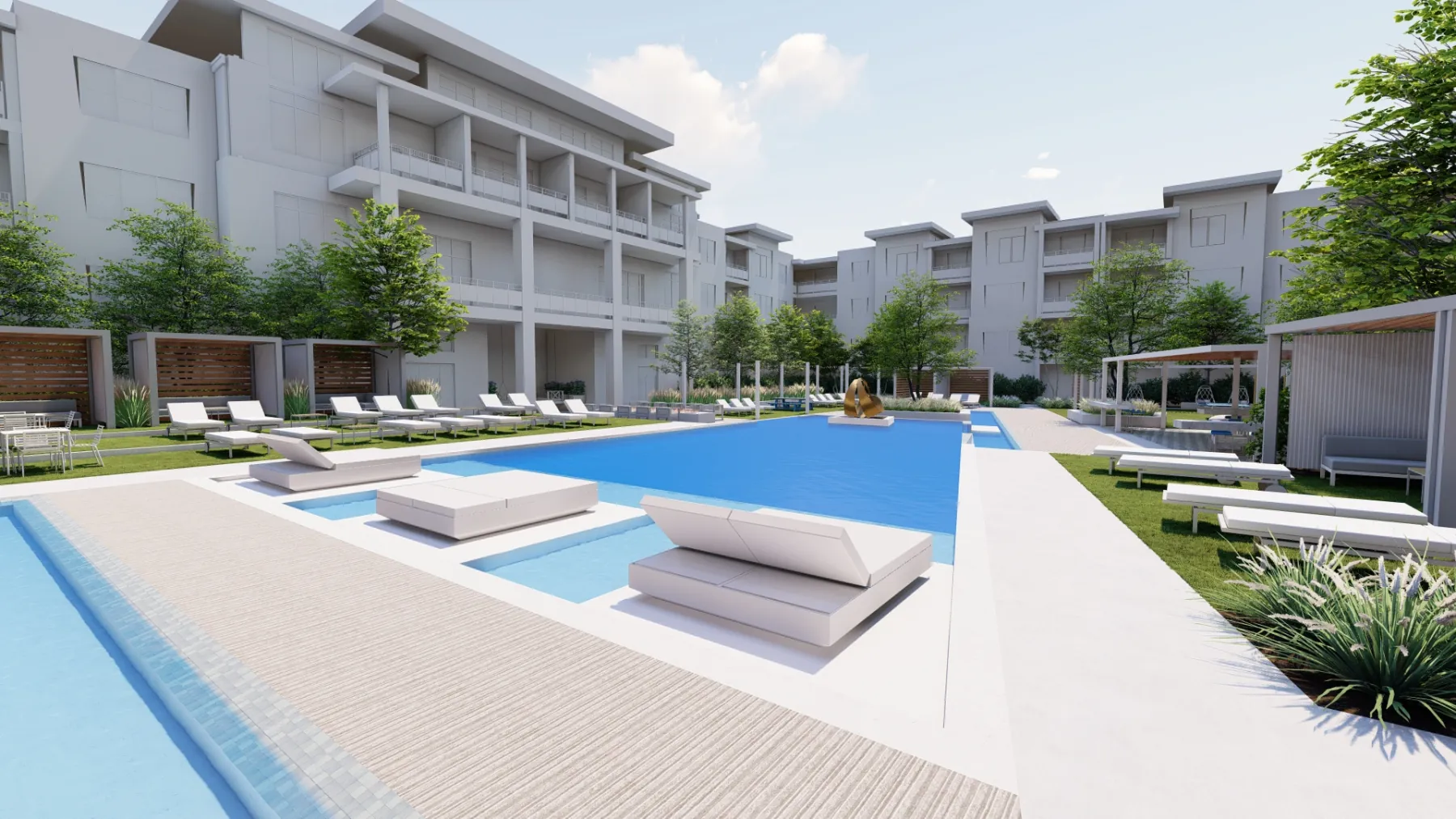 Montage, pool daybeds (concept rendering)