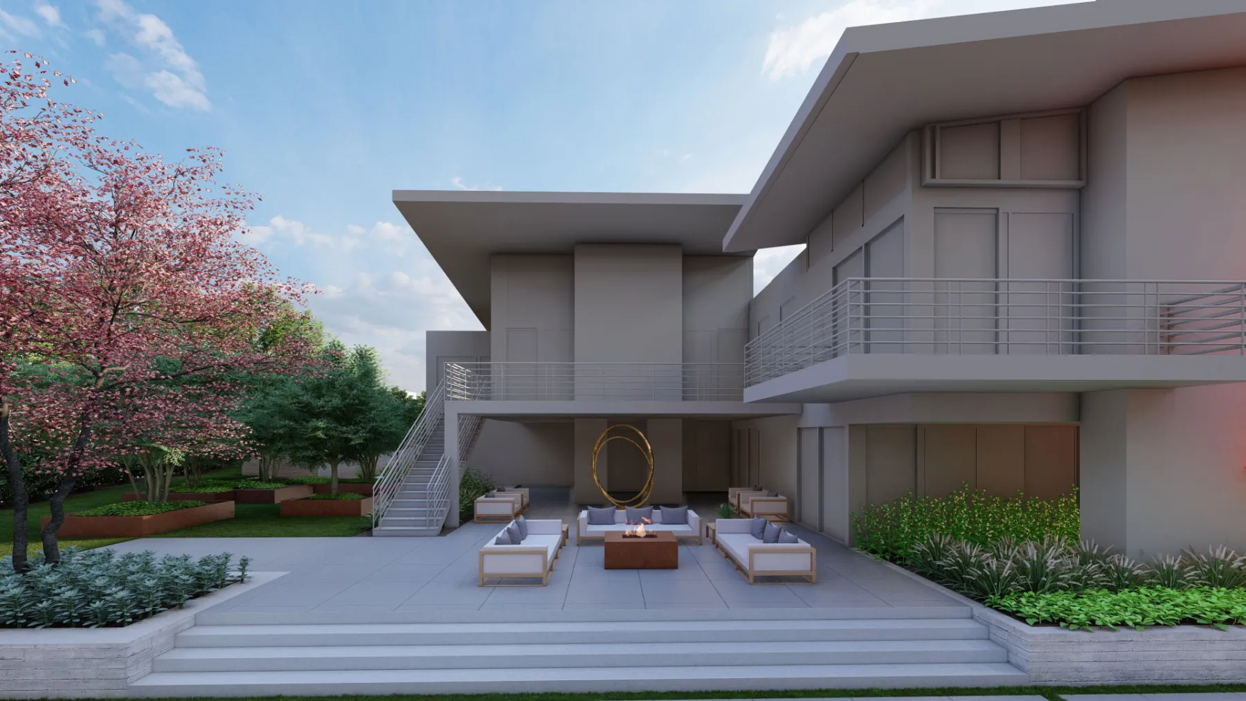 Pine Creek, back patio (concept rendering)