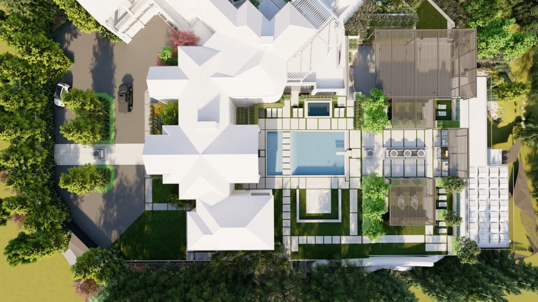 Quail Hollow, bird’s eye view (concept rendering)