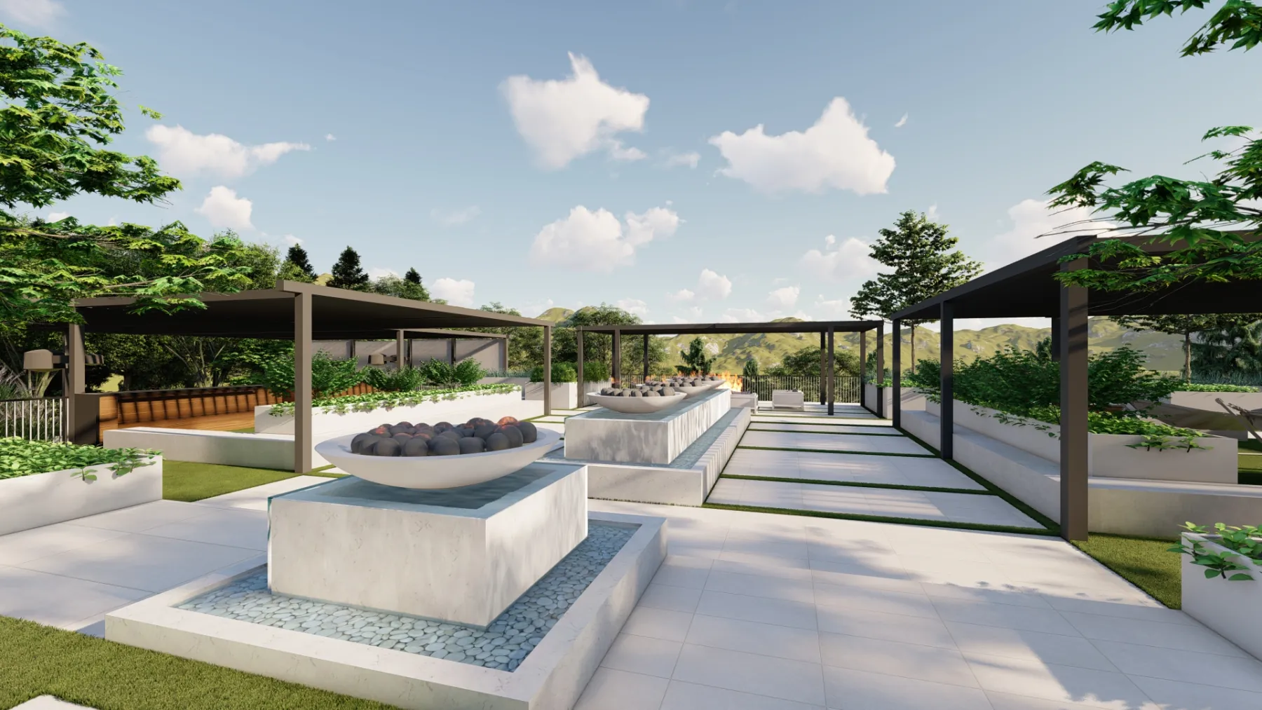 Quail Hollow, water features (concept rendering)