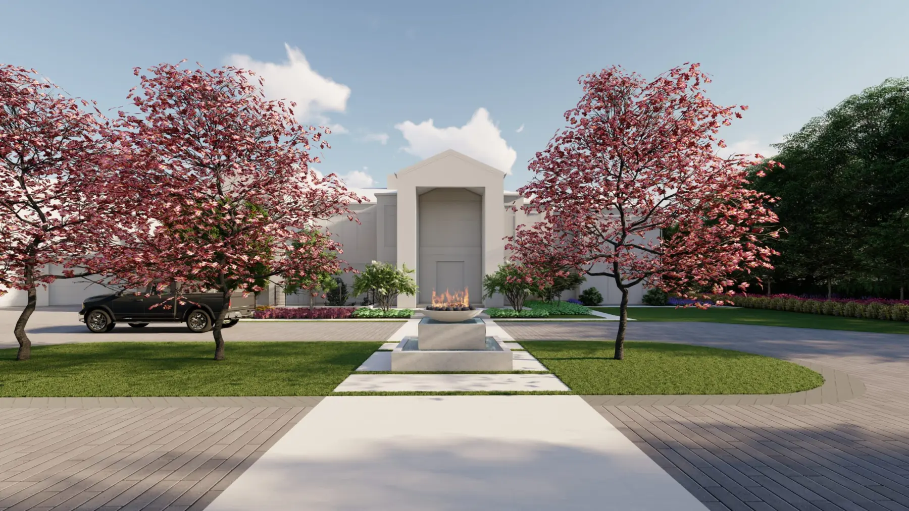 Quail Hollow, entry drive (concept rendering)