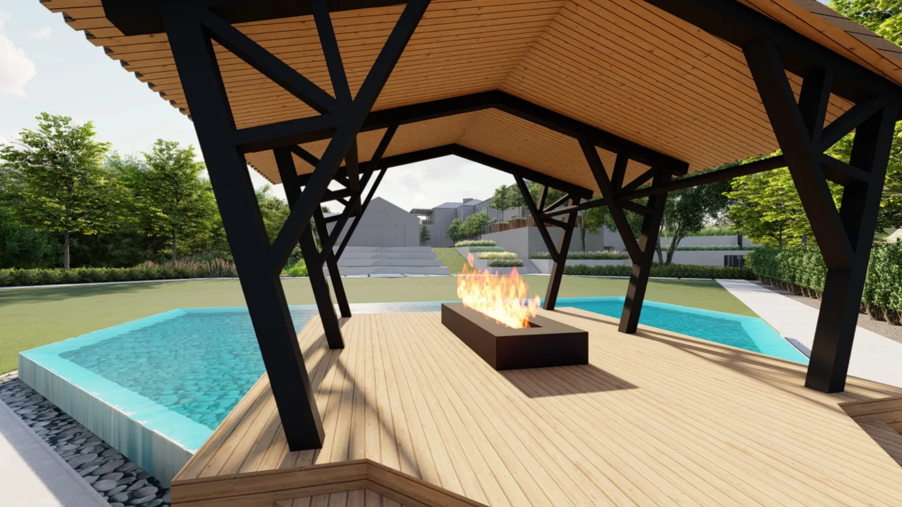 Quail Hollow, pavilion (concept rendering)