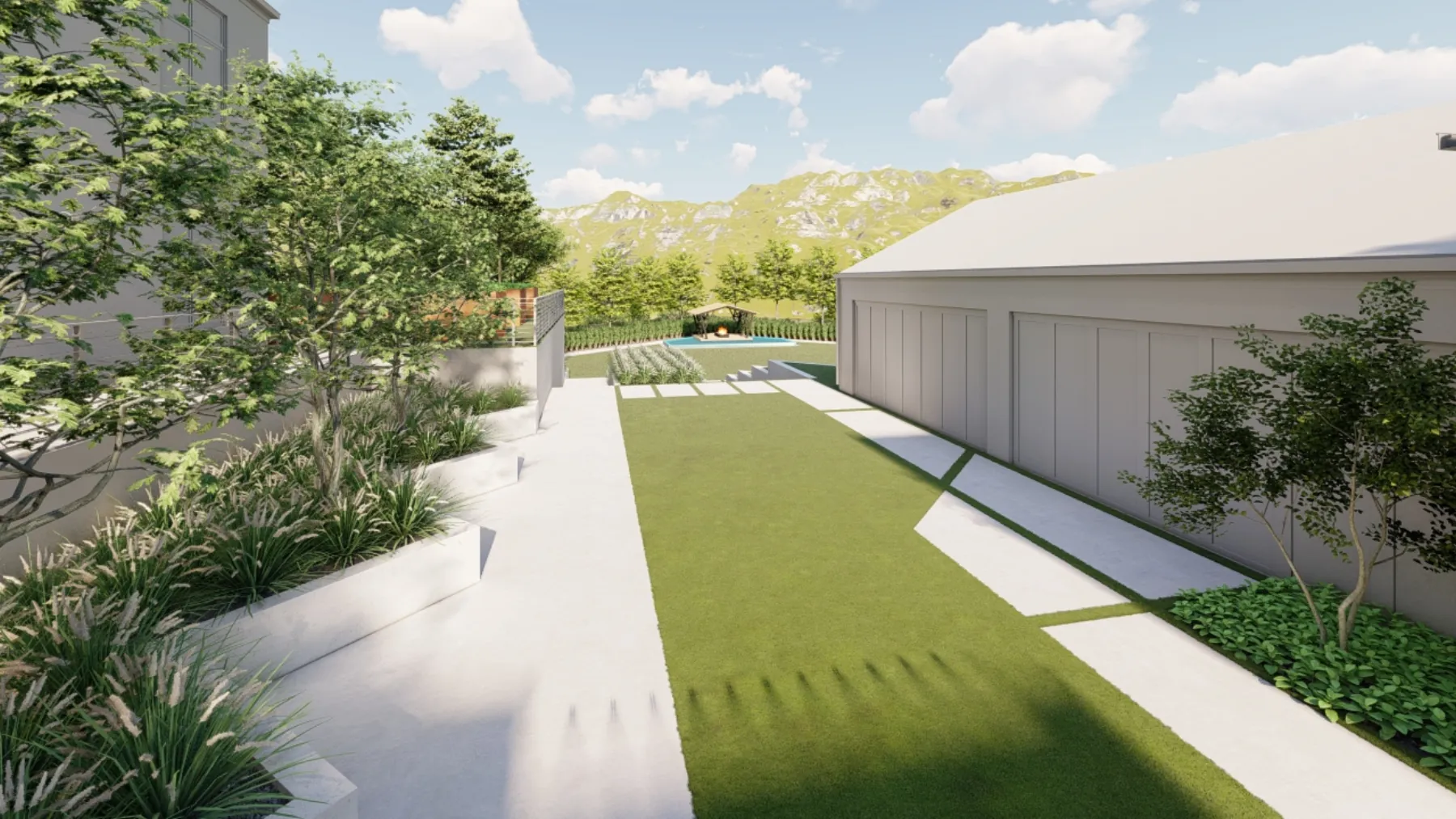 Quail Hollow, view of pavilion (concept rendering)