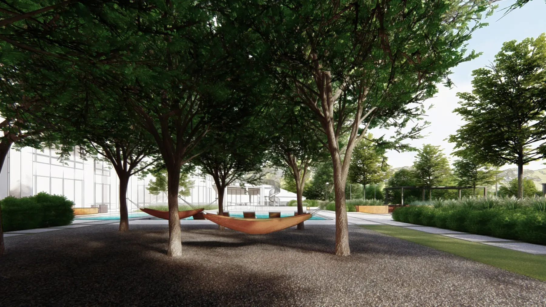 Quail Hollow, the bosque (concept rendering)