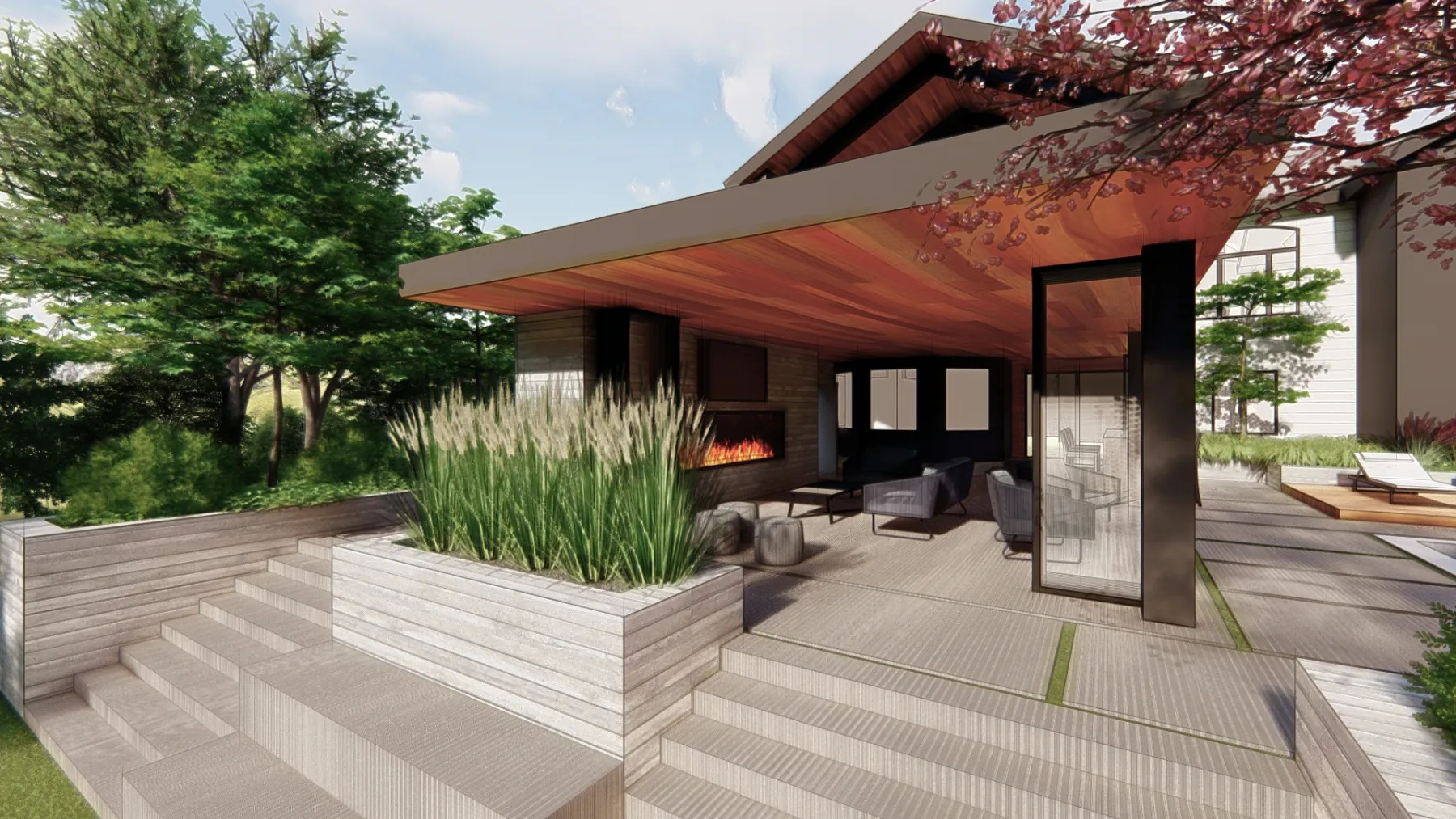 September Cove, back patio (concept rendering)