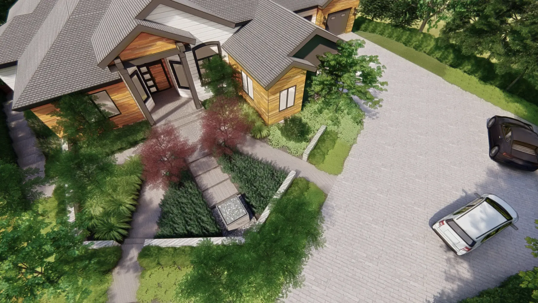 September Cove, front entry (concept rendering)