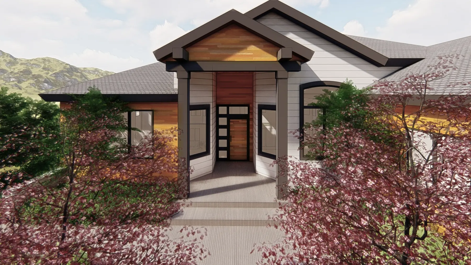 September Cove, front door (concept rendering)
