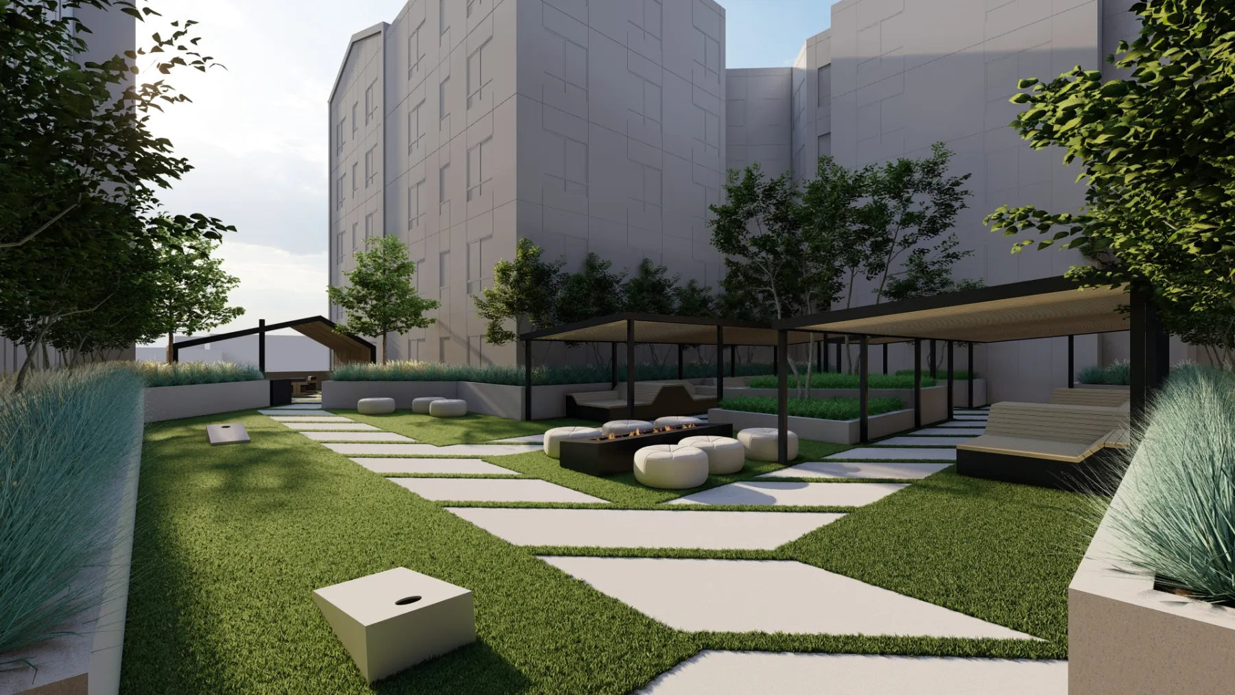 Silos, courtyard (concept rendering)