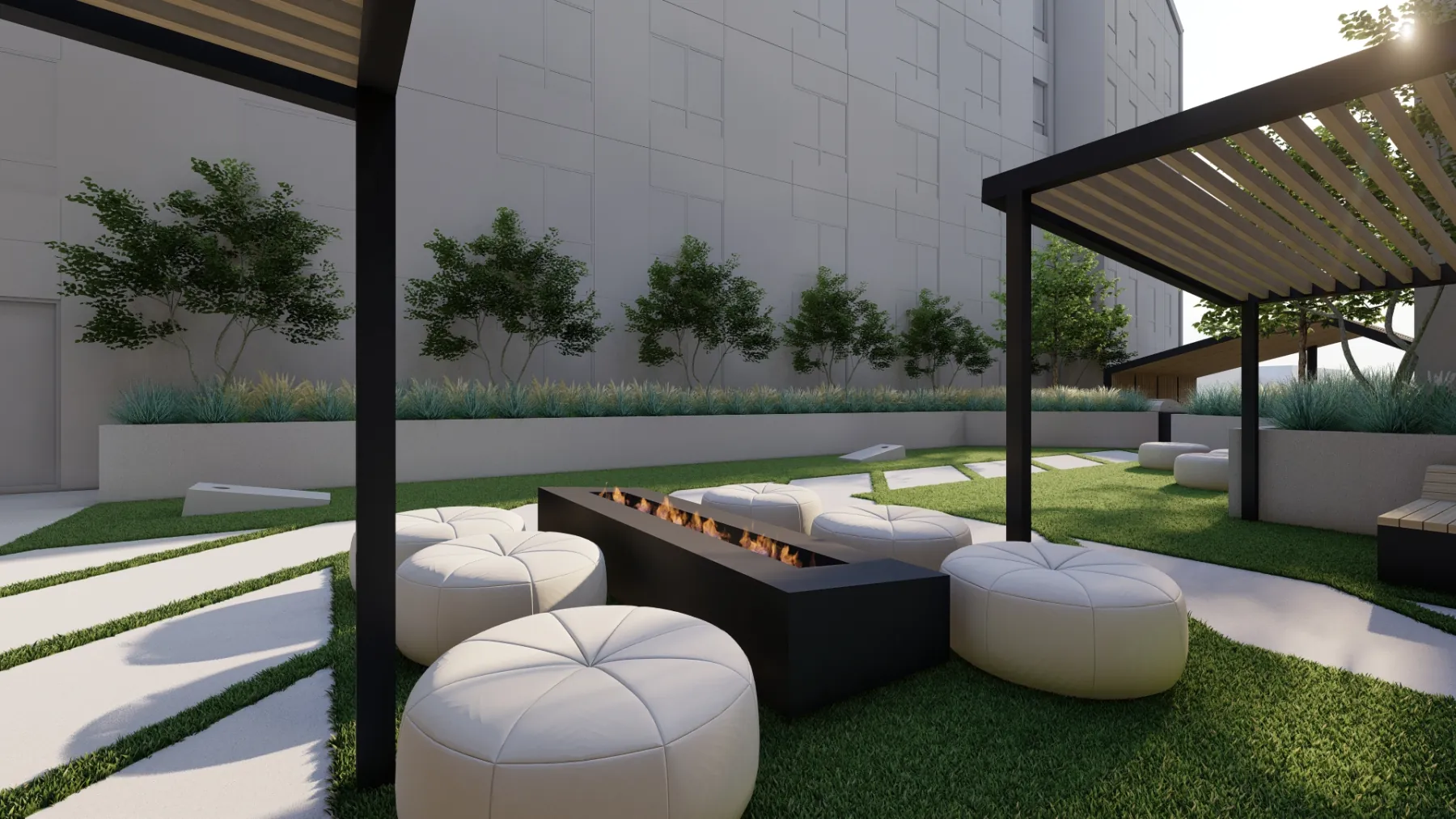 Silos, courtyard (concept rendering)