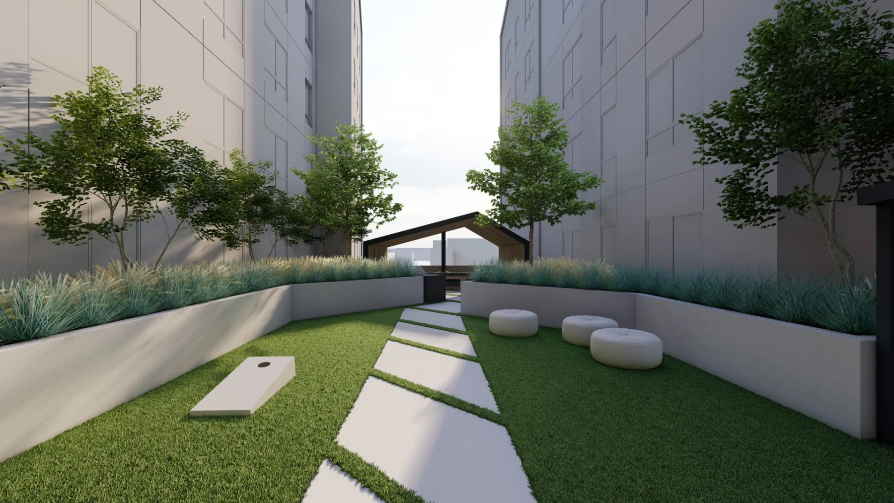 Silos, courtyard (concept rendering)