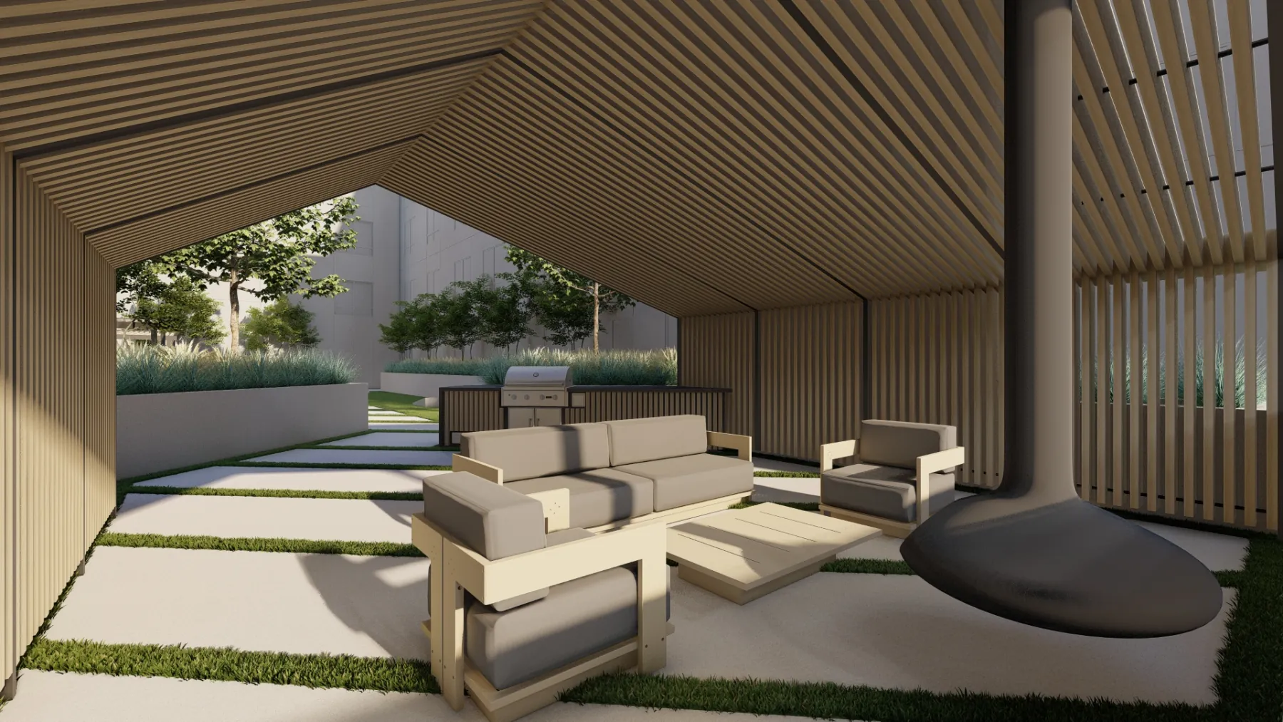 Silos, courtyard (concept rendering)