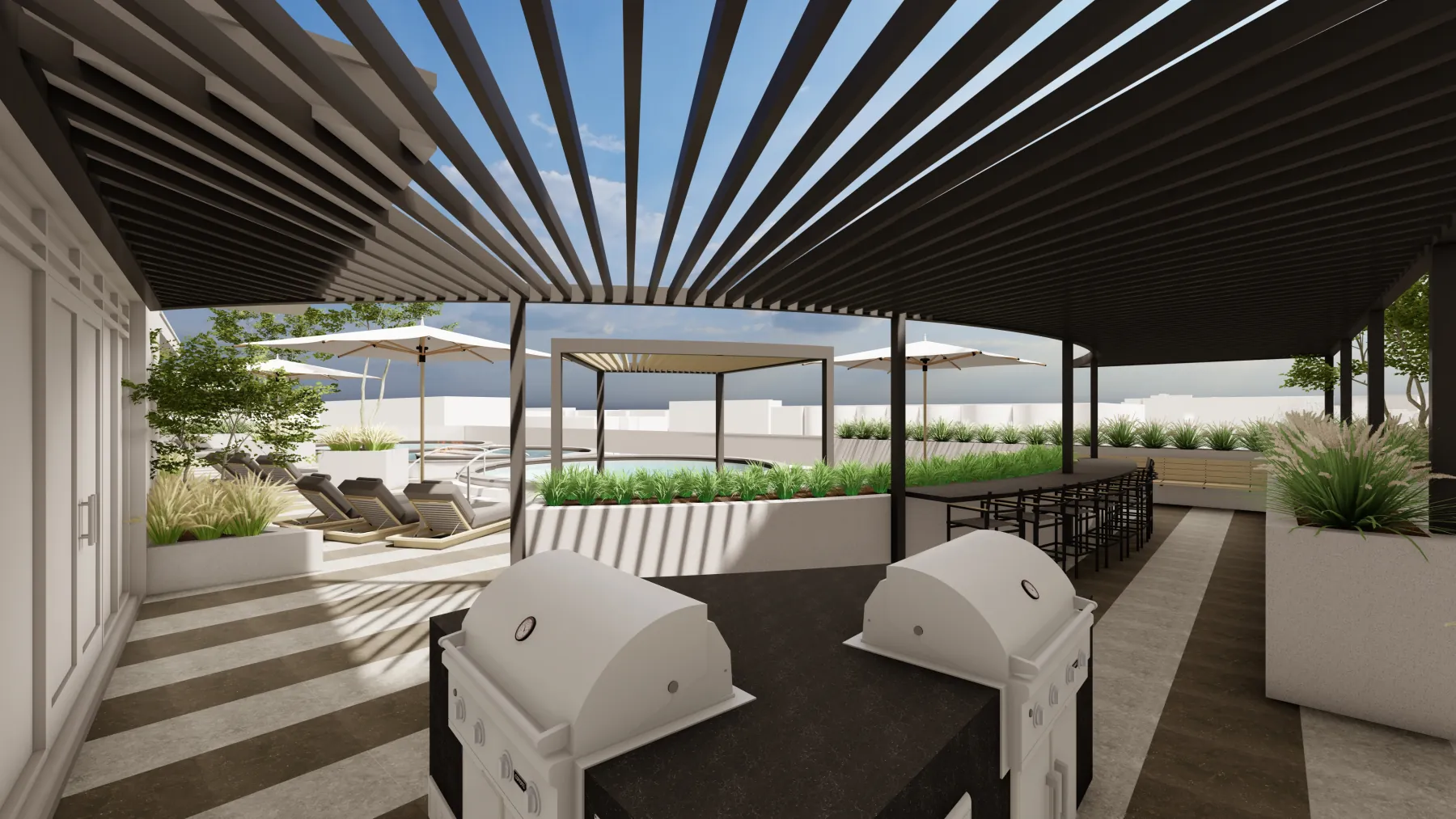 Silos, grill station (concept rendering)