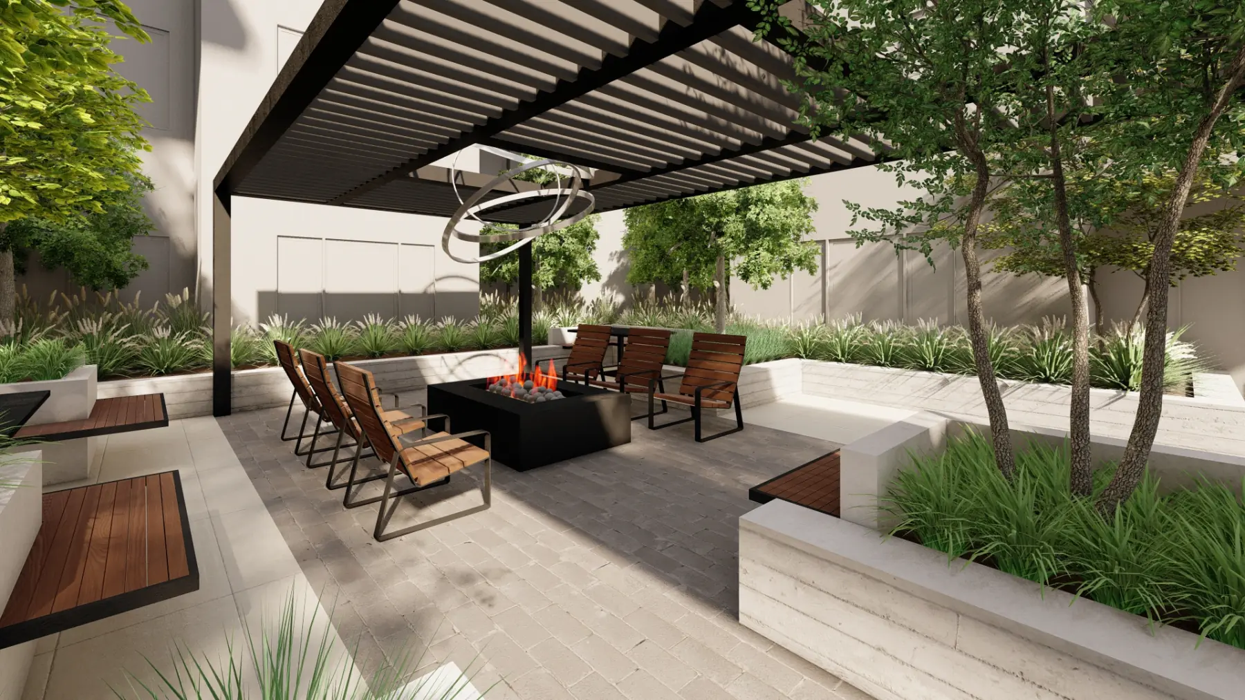 SoHi, the center fire pit (concept rendering)