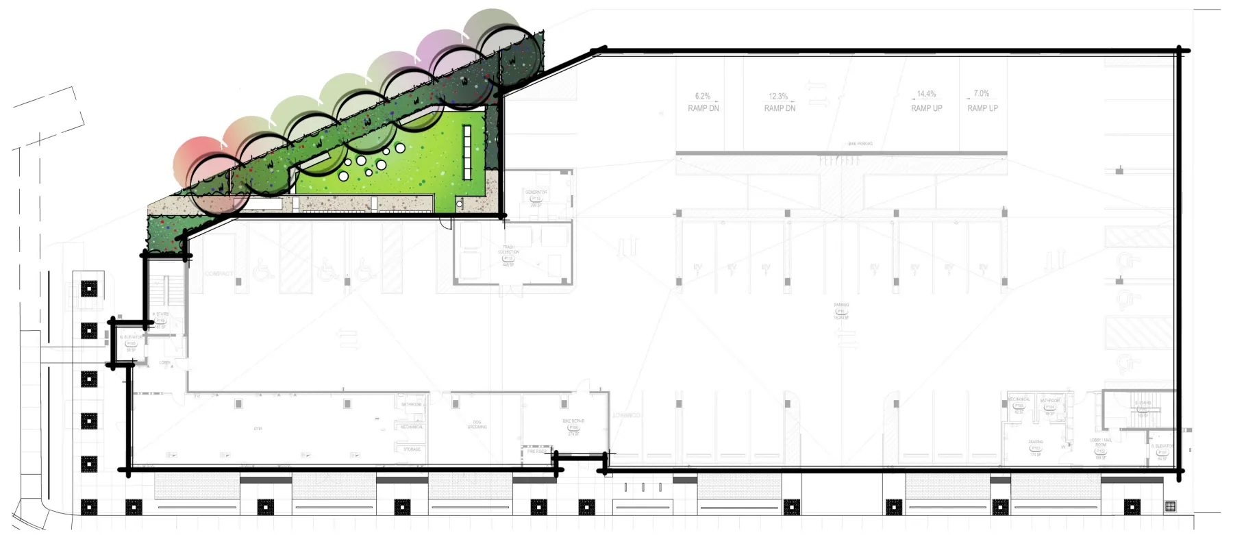 SoHi, booth seating (concept sketch)